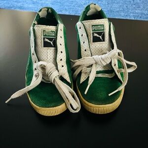 Puma Green and White Sneakers
